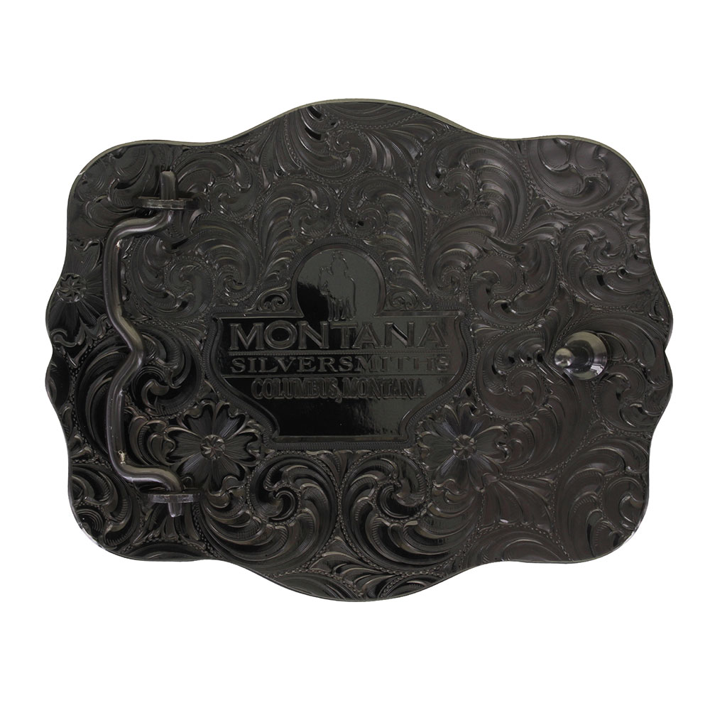 Miner's Classic Oval Buckle with Christian Cowboy Figure