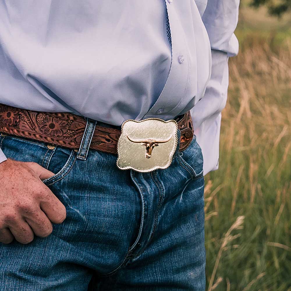 real cowboy belt buckles