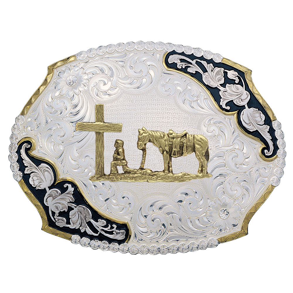 christian cowboy buckle