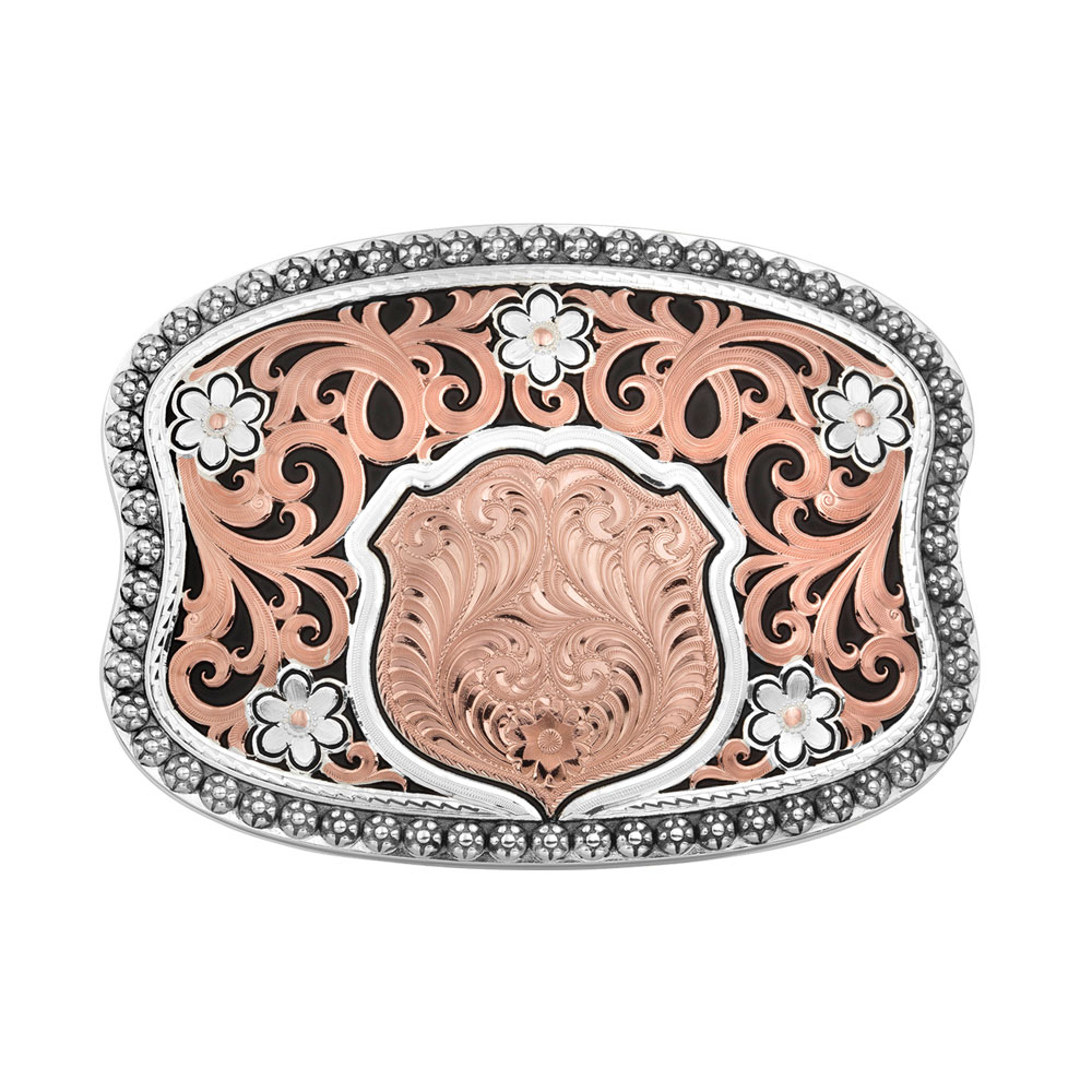 Engraved Western Belt Buckles Silver Cowboy Buckles Montana