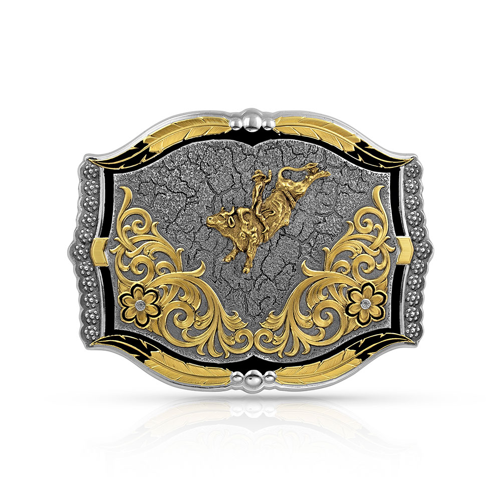 Cracked Earth Bull Rider Buckle