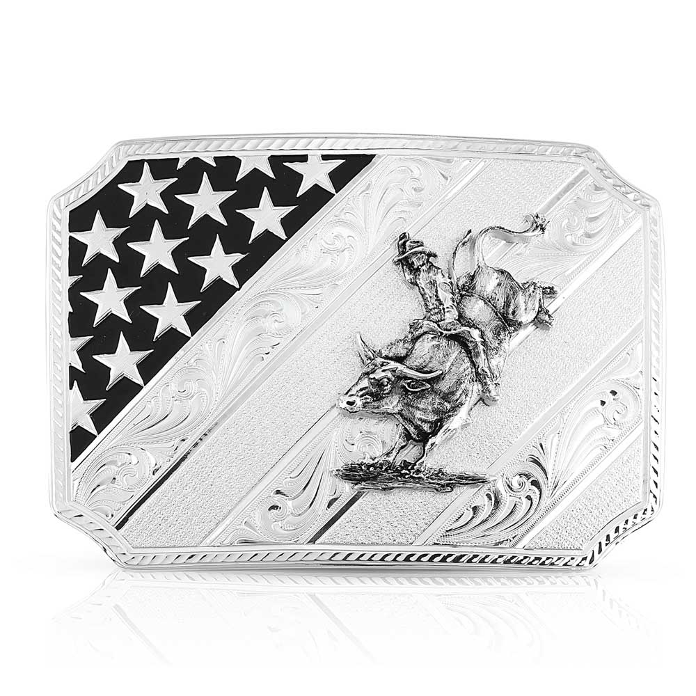 All American Bullrider Silver Buckle