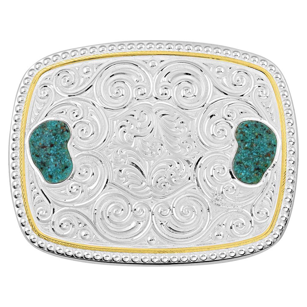Winding Country Roads Turquoise Belt Buckle