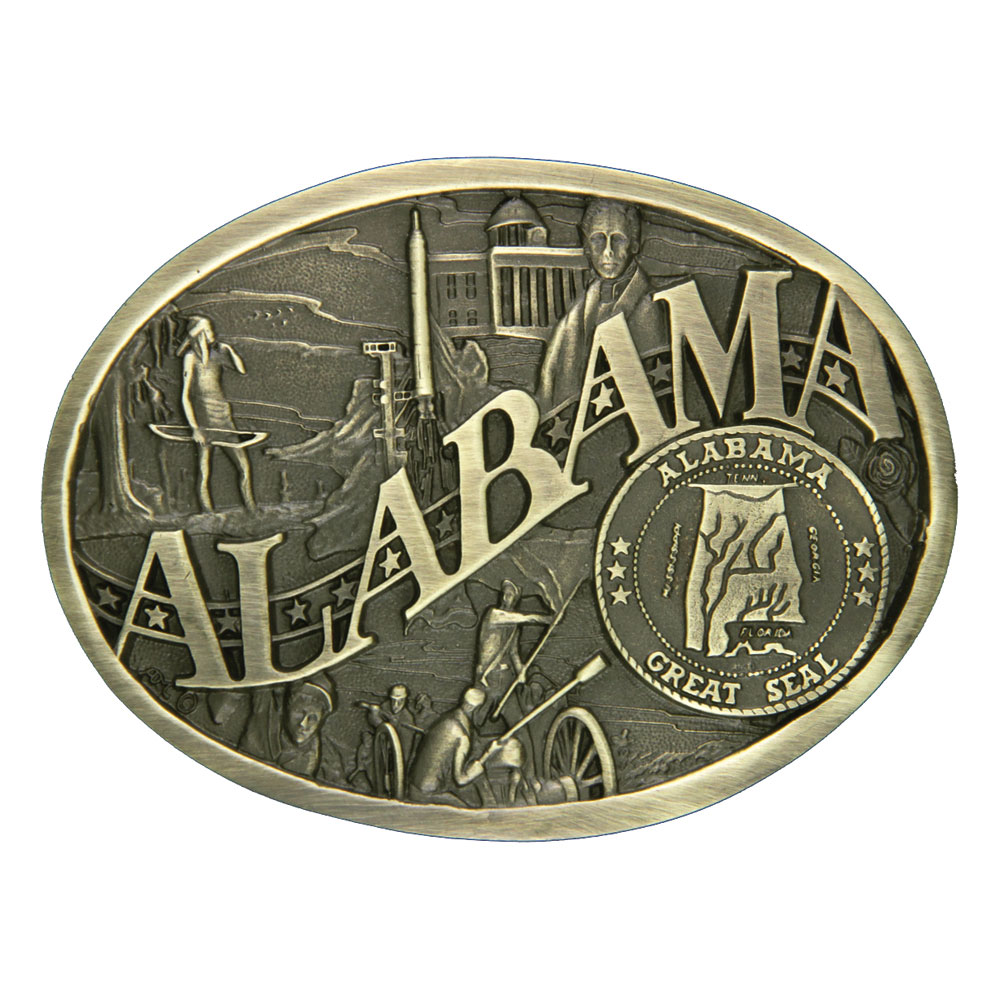 Alabama State Heritage Attitude Buckle