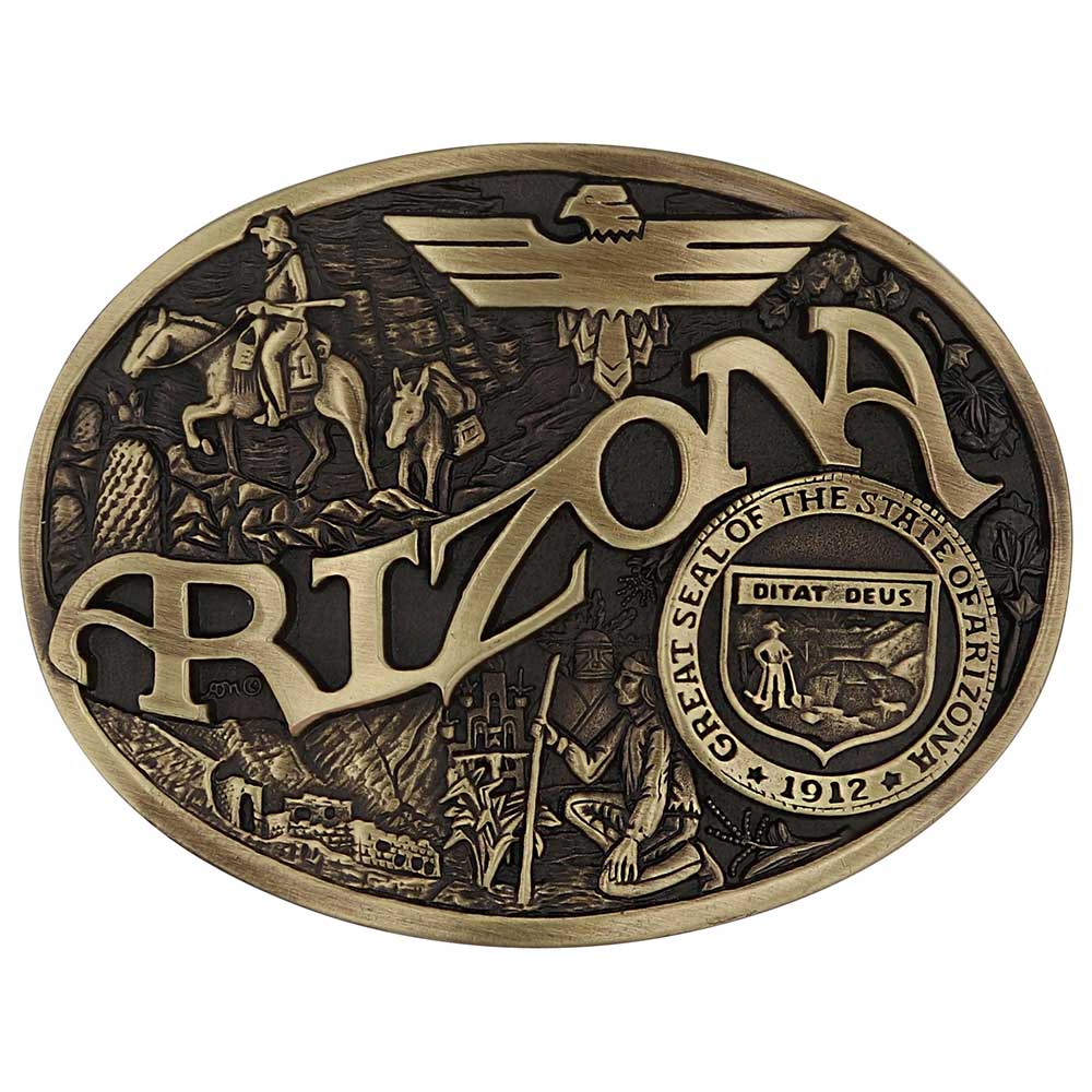Arizona State Heritage Attitude Buckle