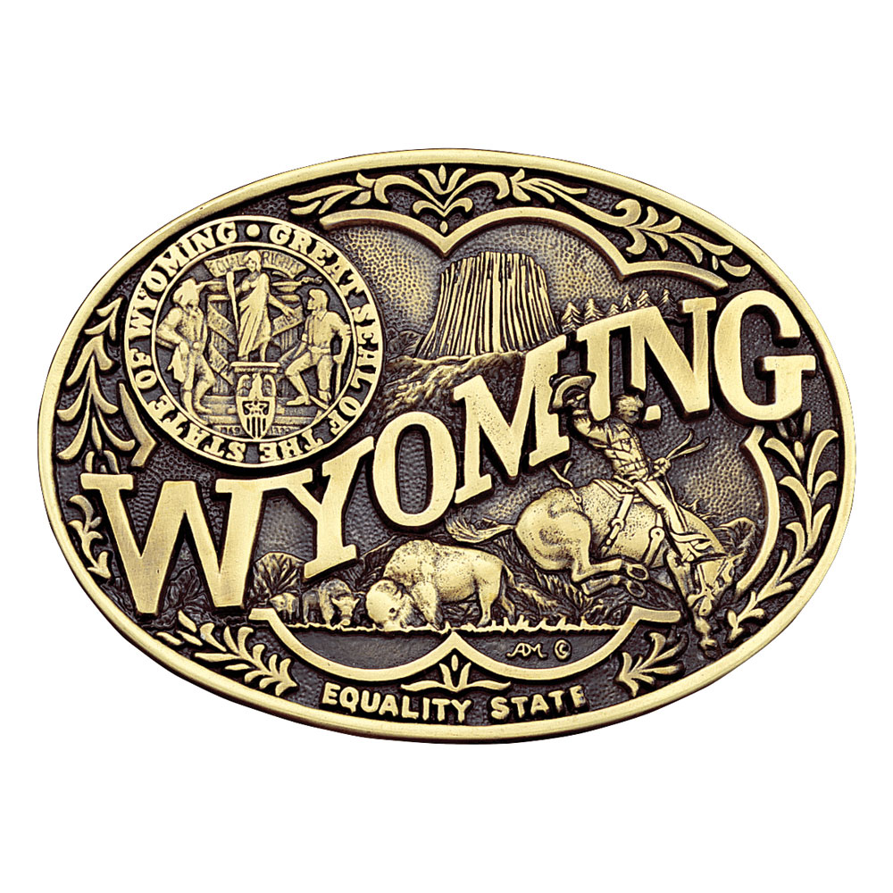 Wyoming State Heritage Attitude Buckle