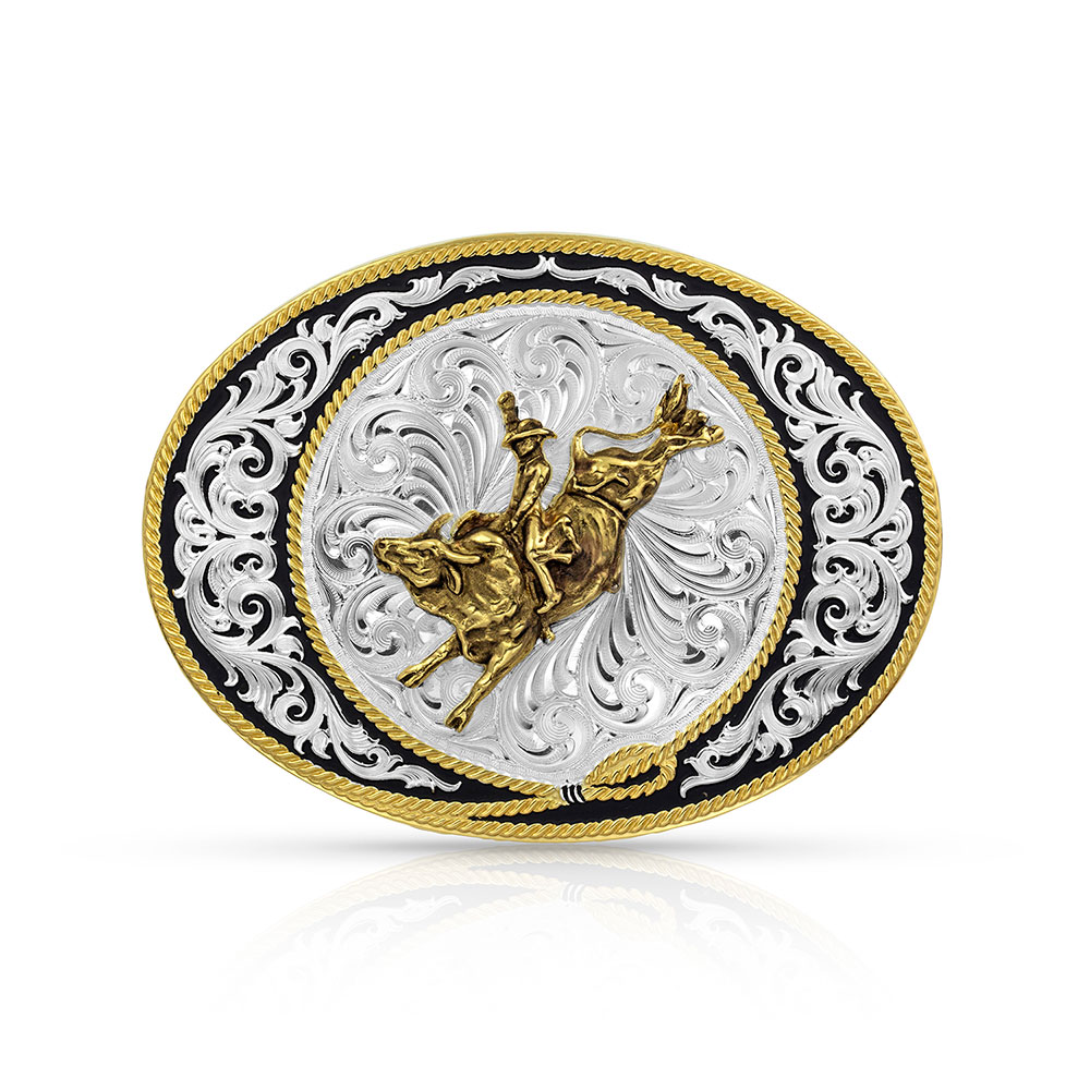 Ranch Rope Bull Rider Buckle