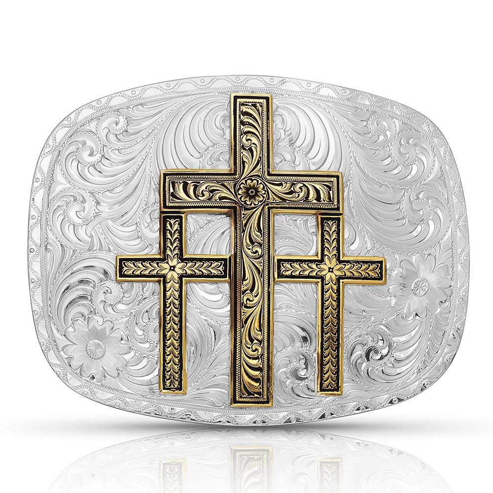 Two-Tone Triple Cross Buckle
