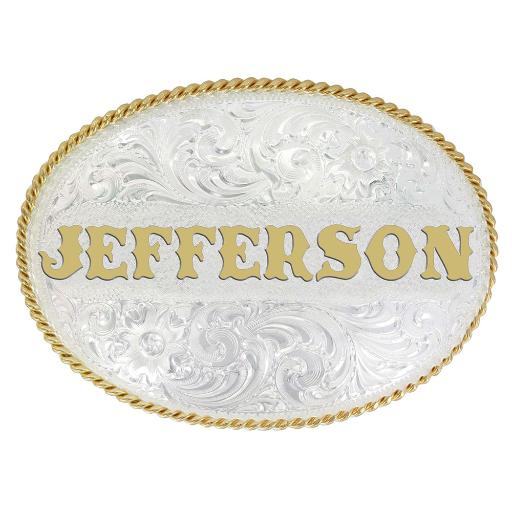 Sheridan Dual-Figure Trophy Buckle (3.75x5)