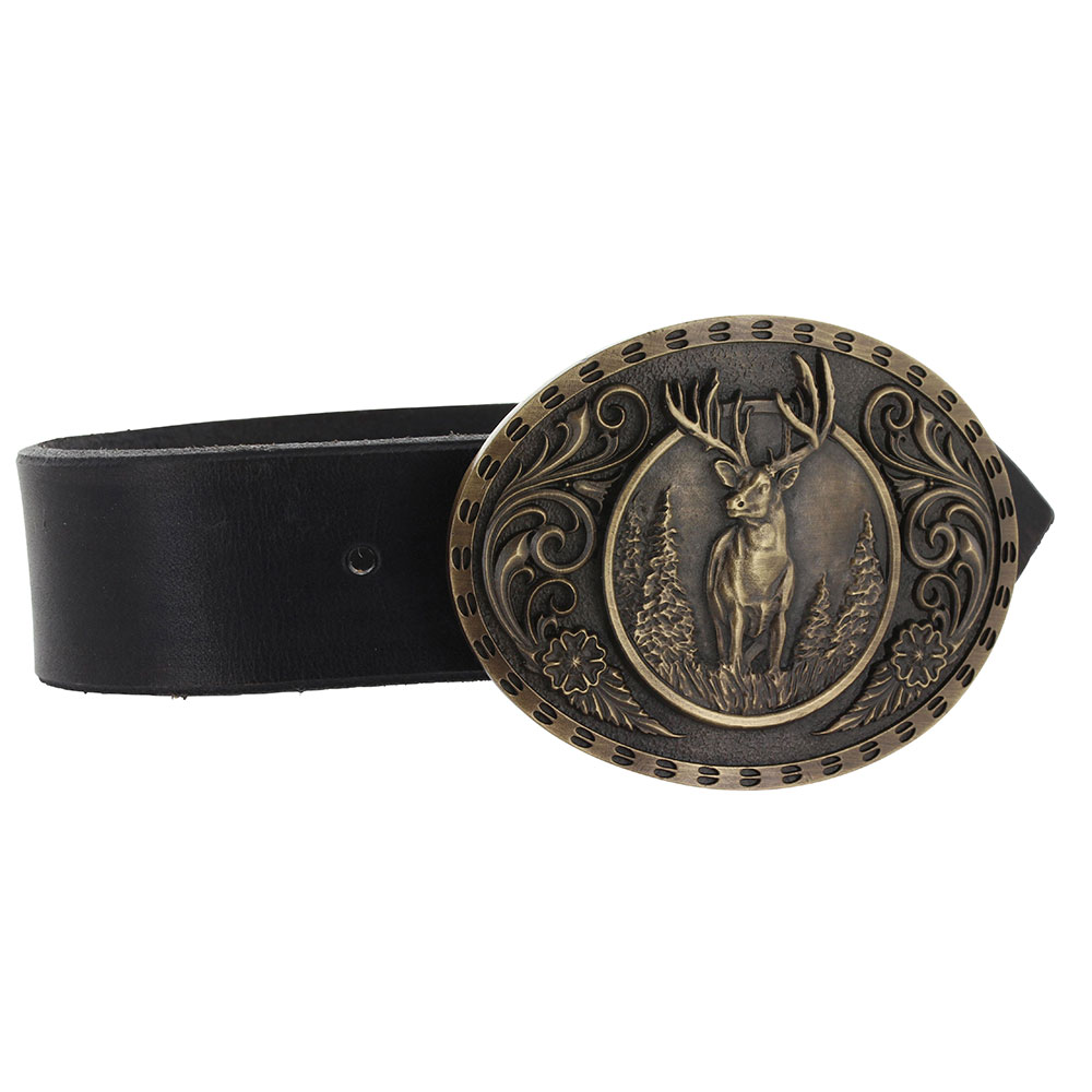 Heritage Outdoor Series Wild Stag Carved Buckle