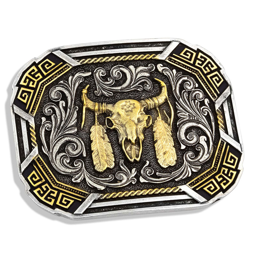 Southwestern Flair Buffalo Skull Attitude Buckle