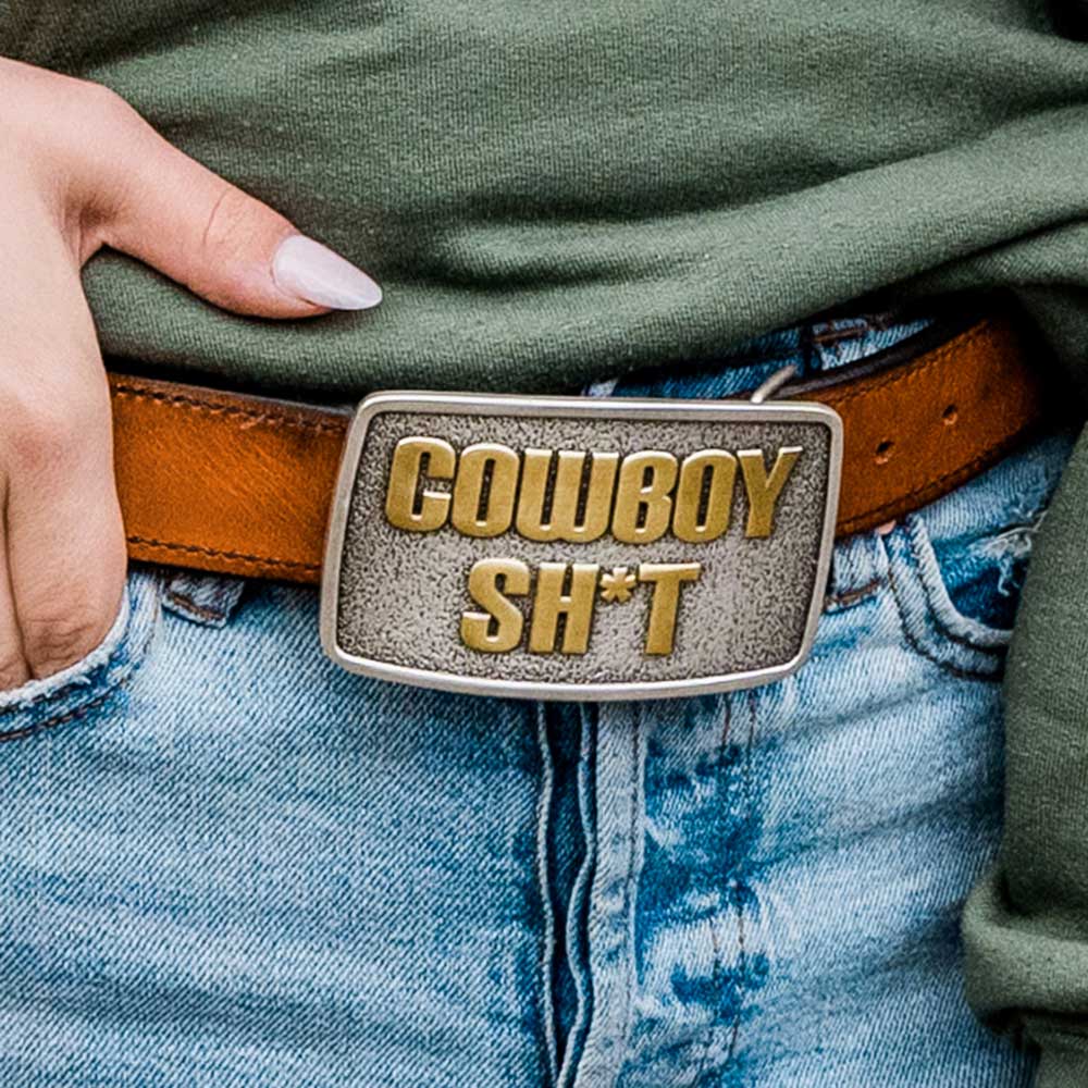 Cowboy Sh*t Rectangular Attitude Buckle