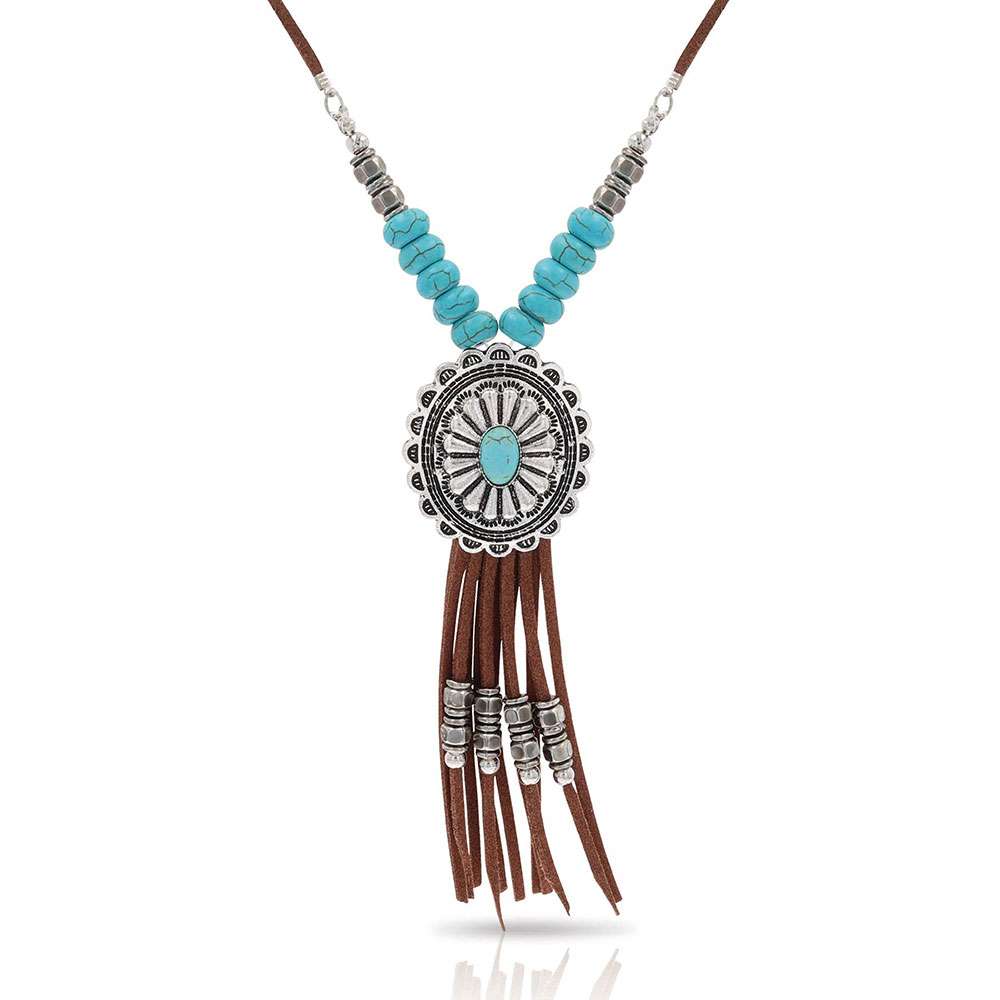 Concho Fringe Necklace Attitude Jewelry