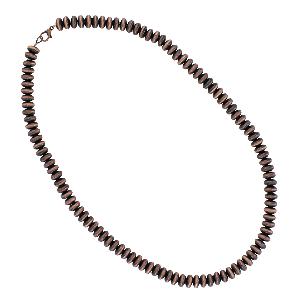Boho Bronze Beaded Strand Attitude Necklace