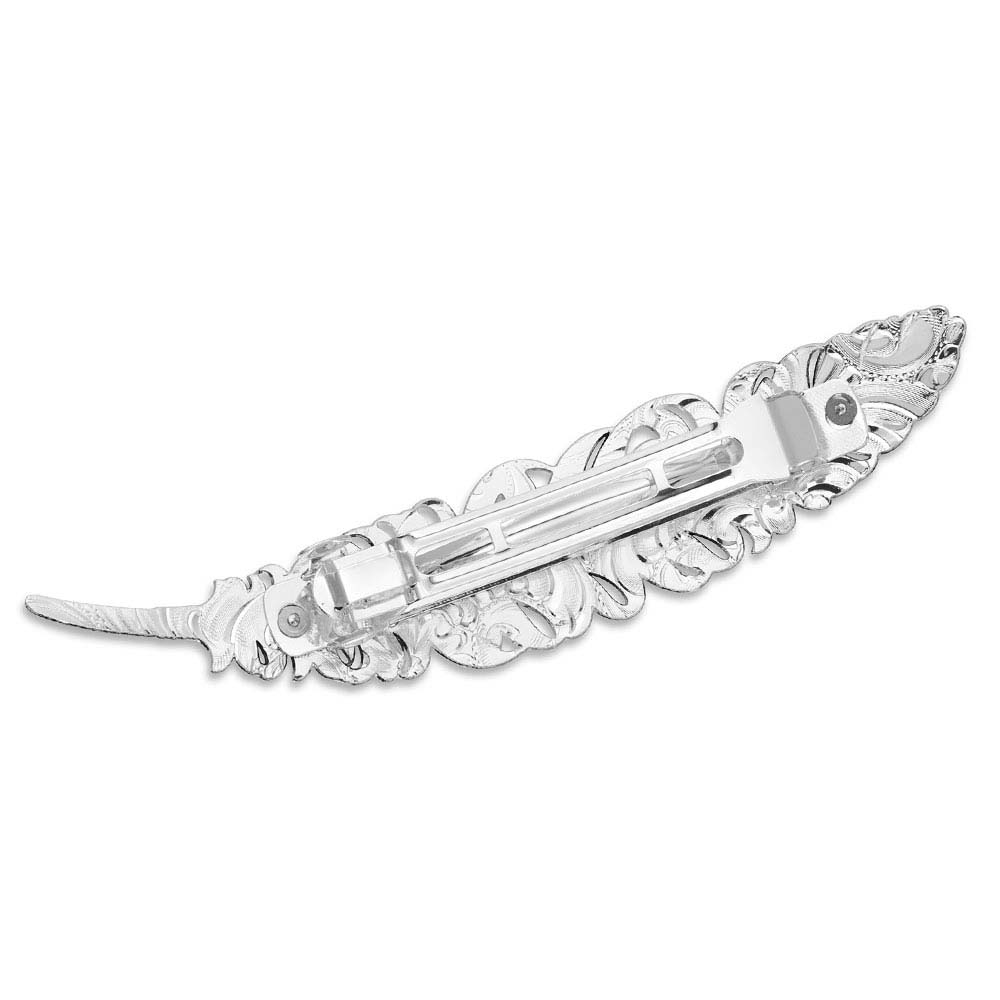 Antiqued Montana Feather Barrette