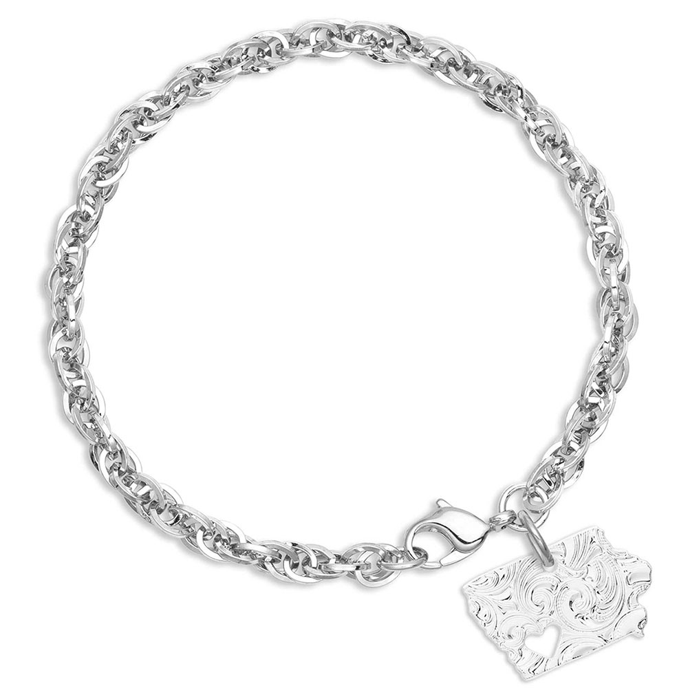 I Heart Iowa State Charm Bracelet