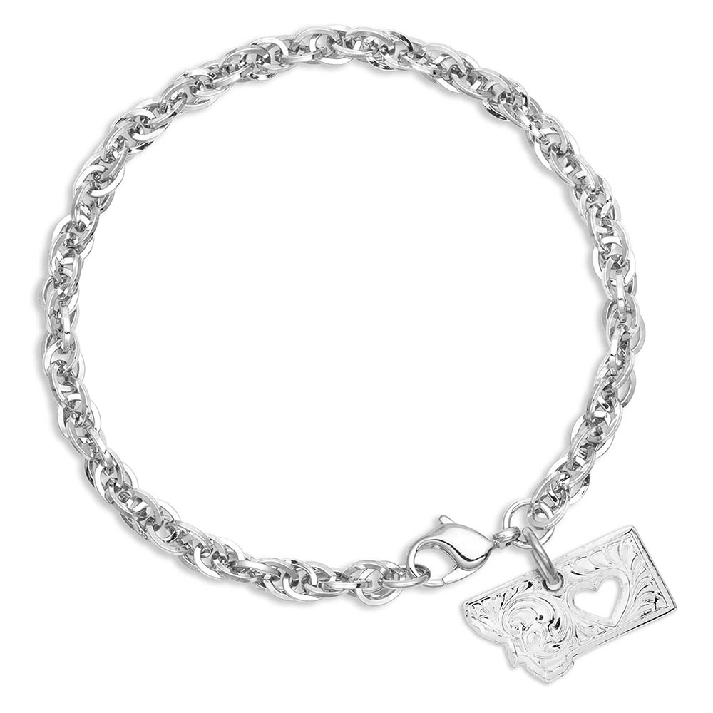 I Heart Montana State Charm Bracelet