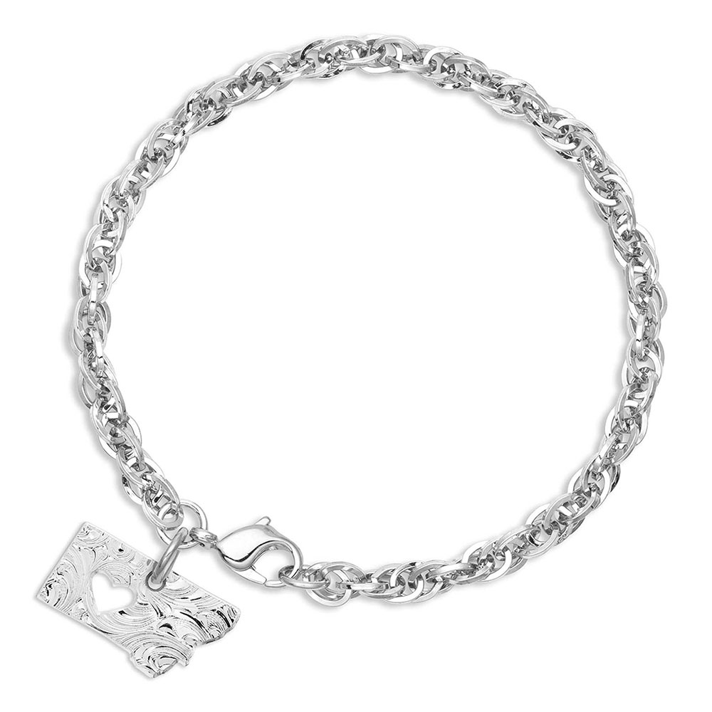 I Heart Montana State Charm Bracelet