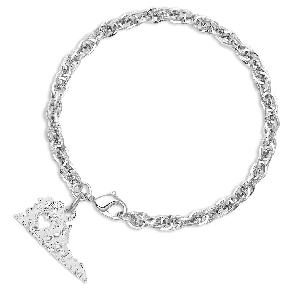 I Heart Virginia State Charm Bracelet