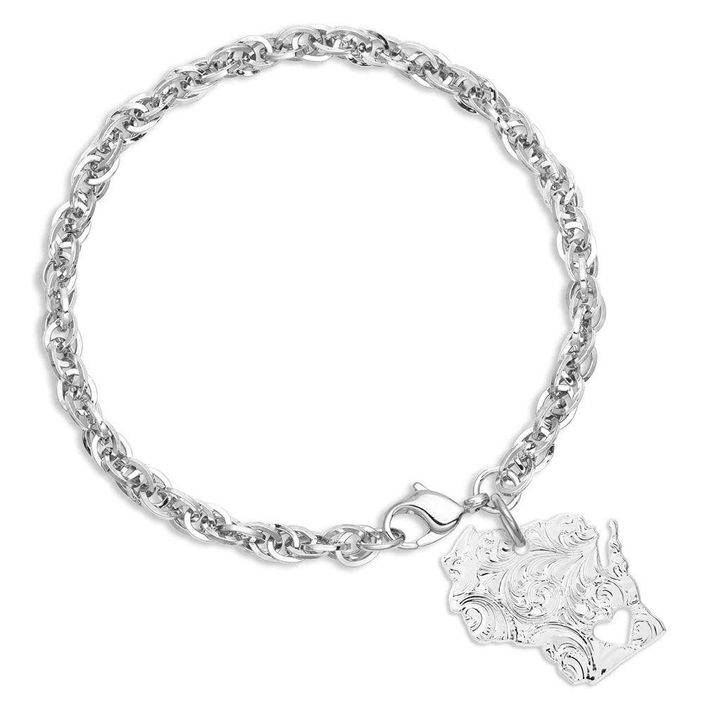 I Heart Wisconsin State Charm Bracelet