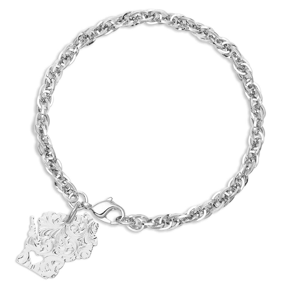 I Heart Wisconsin State Charm Bracelet