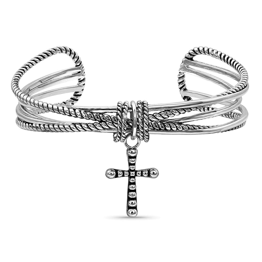 Faith on a Loop Cross Bracelet