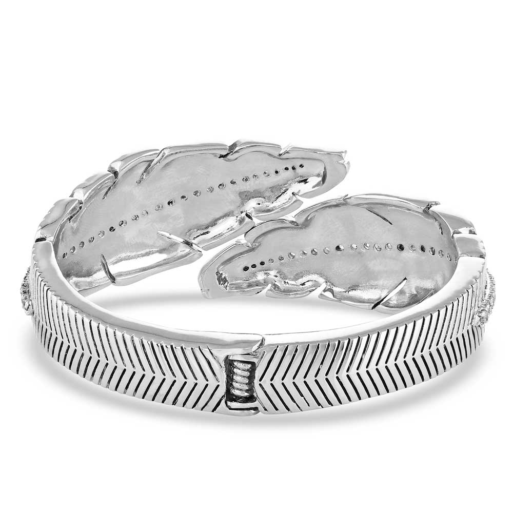 Wrapped Within Crystal Feather Bracelet