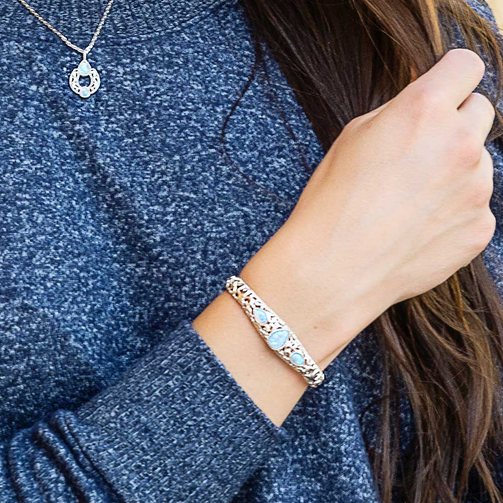 Crystal Pools Silver Bracelet