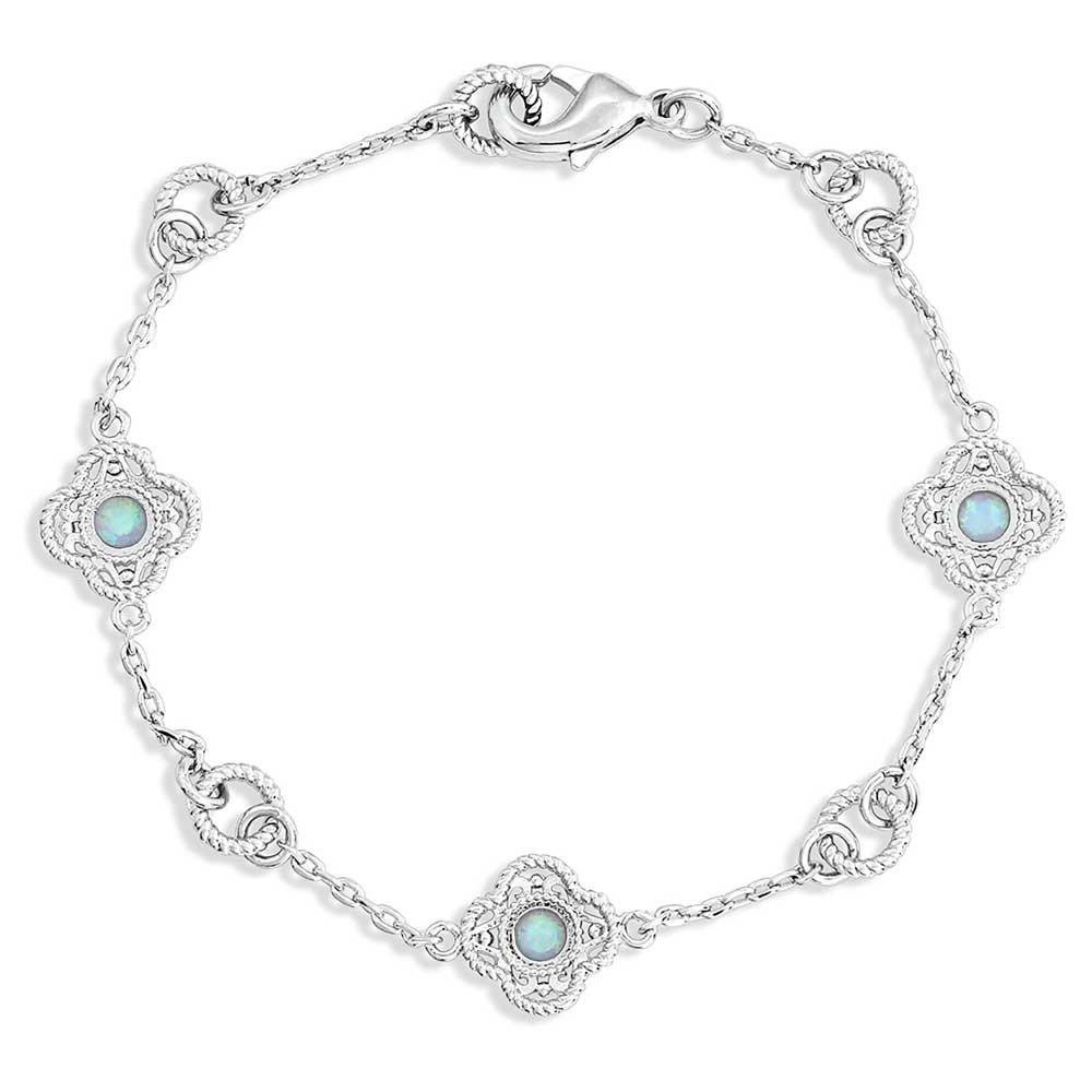 Chasing Opals Silver Bracelet