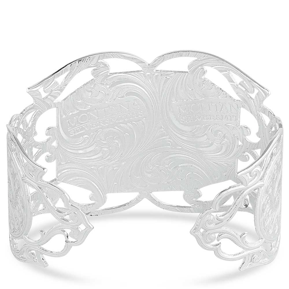 Wide Open Spaces Filigree Cuff Bracelet With Horse Head