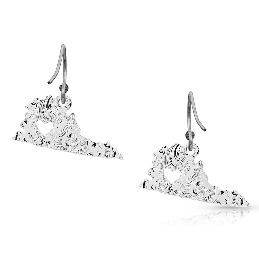 I Heart Virginia State Charm Earrings