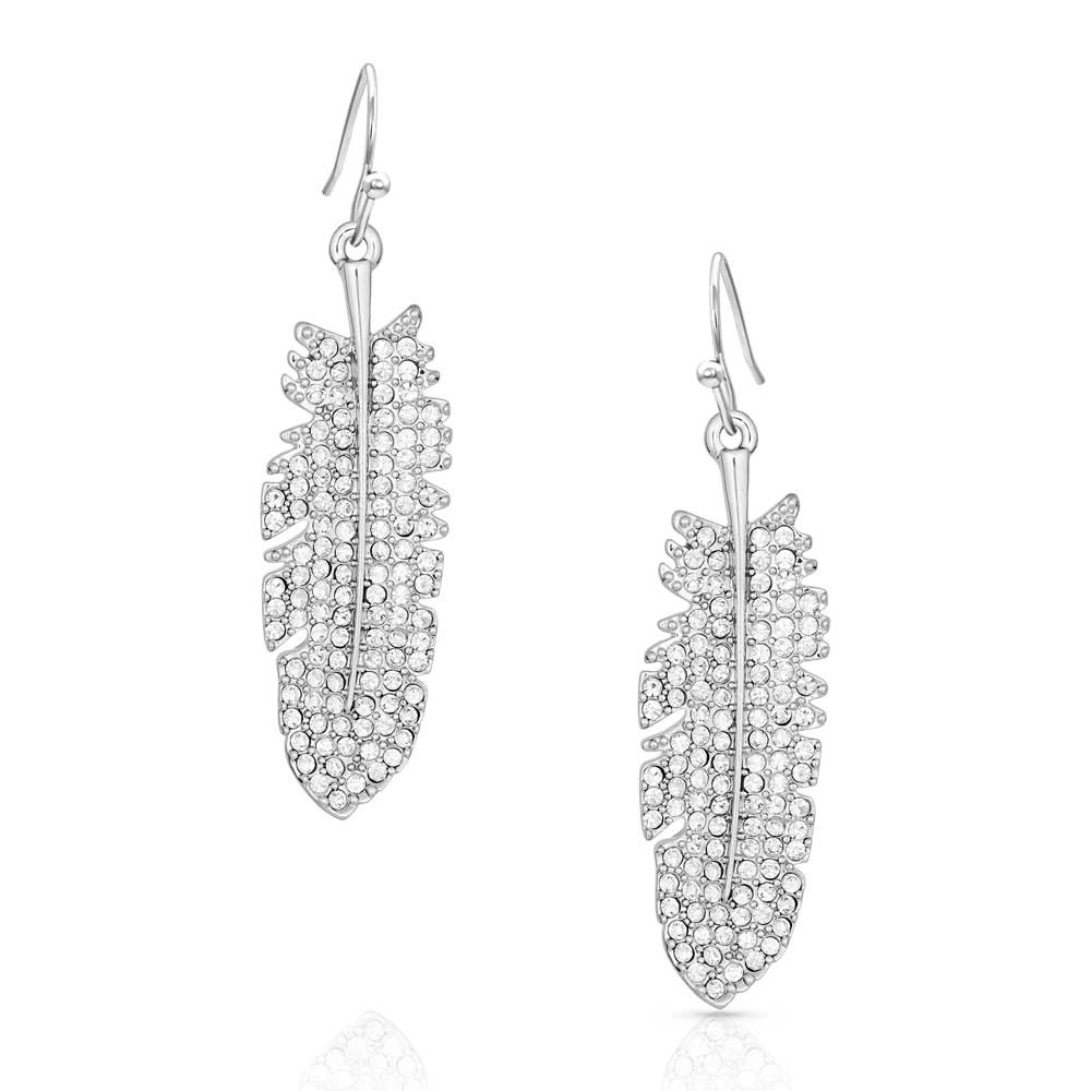 Shimmering Feather Earrings