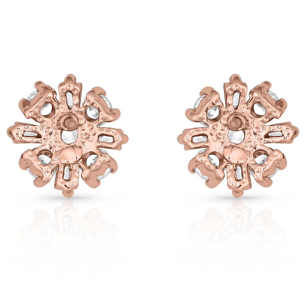 Simply Brilliant Rose Flower Earrings