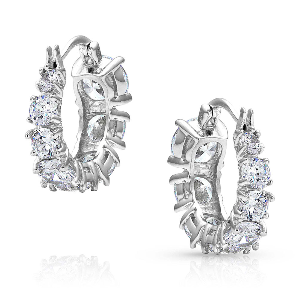 Sliding Brilliance Hoop Earrings