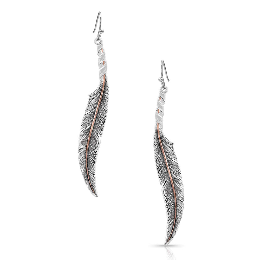 Wind Dancer Wrapped Feather Earrings | Montana Silversmiths