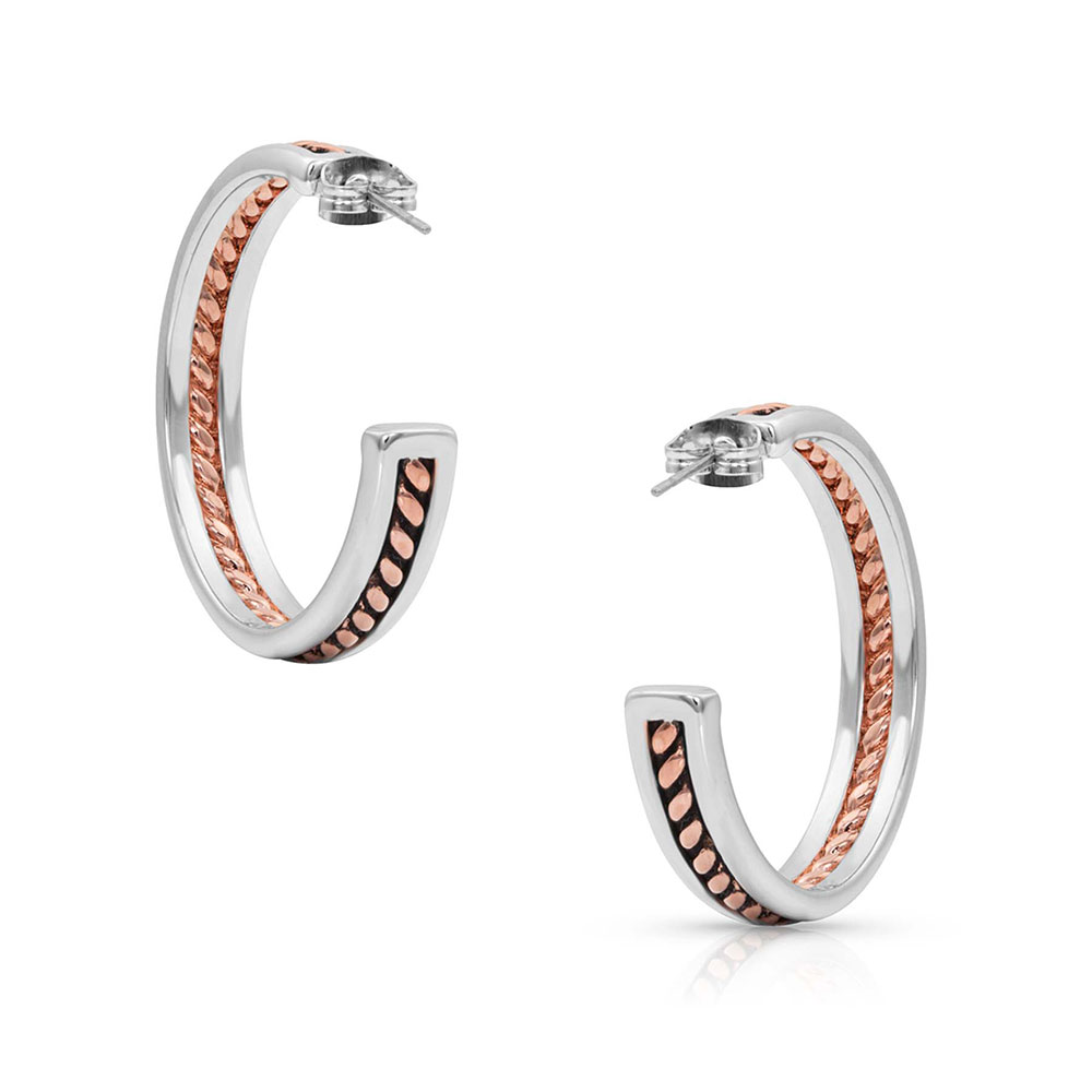 Inner Strength Rope Hoop Earrings