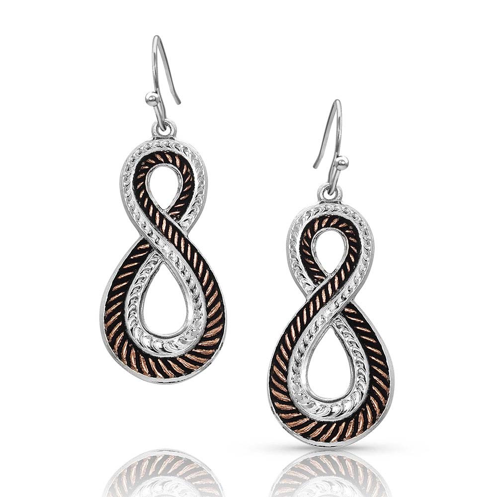 Rose Gold Hope Rope Earrings