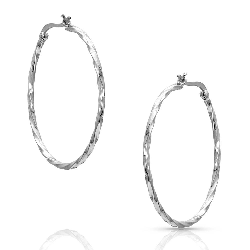 Cut Rope Hoop Earrings
