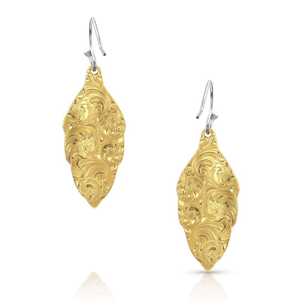 Sedona Gold Ranch Feather Earrings