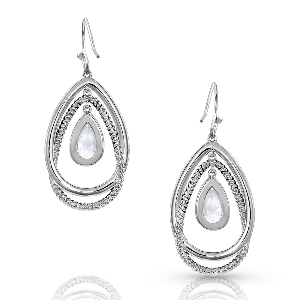 Opal Ribbons Teardrop Earrings
