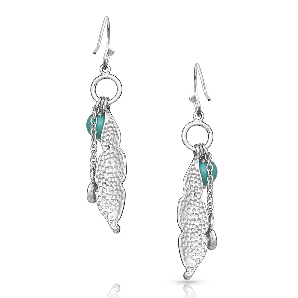 Charming Feather & Turquoise Earrings