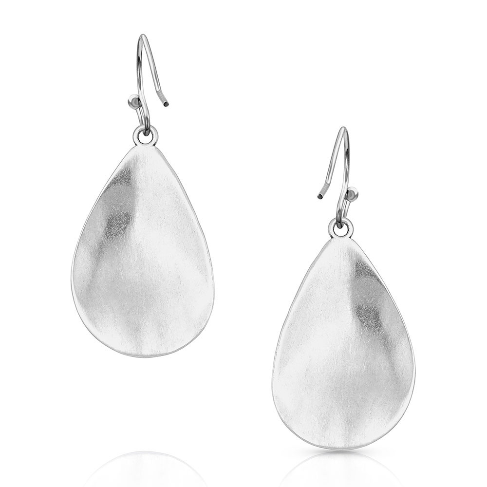Blooming Cross Opal Teardrop Earrings