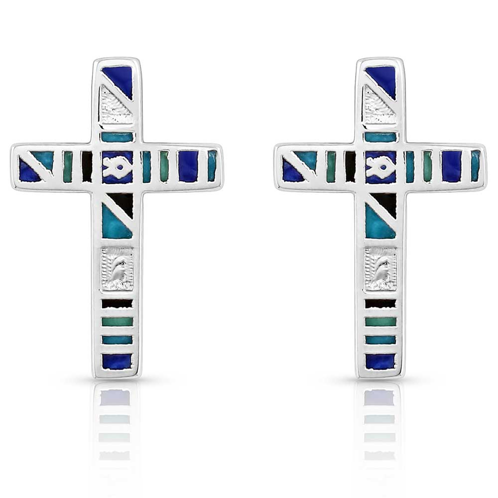 Legends Color Cross Earrings