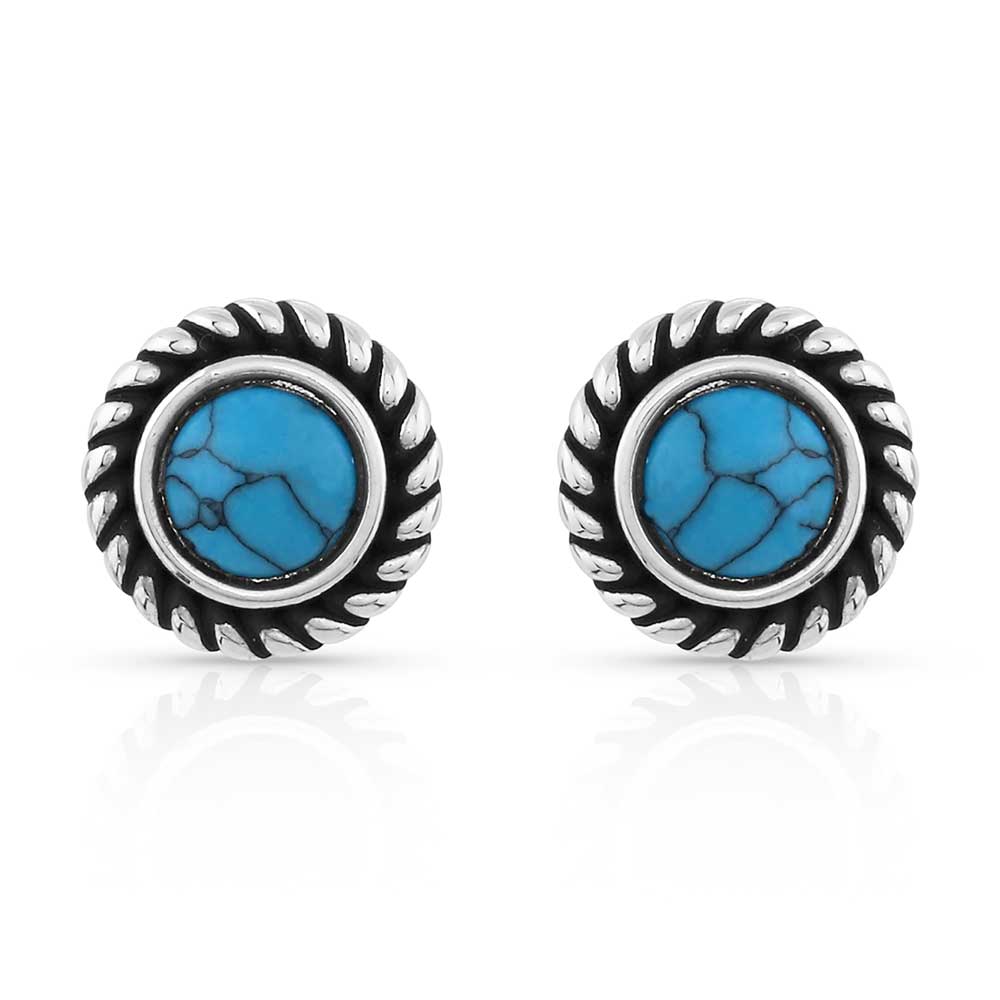 Dueling Moons Turquoise Earrings