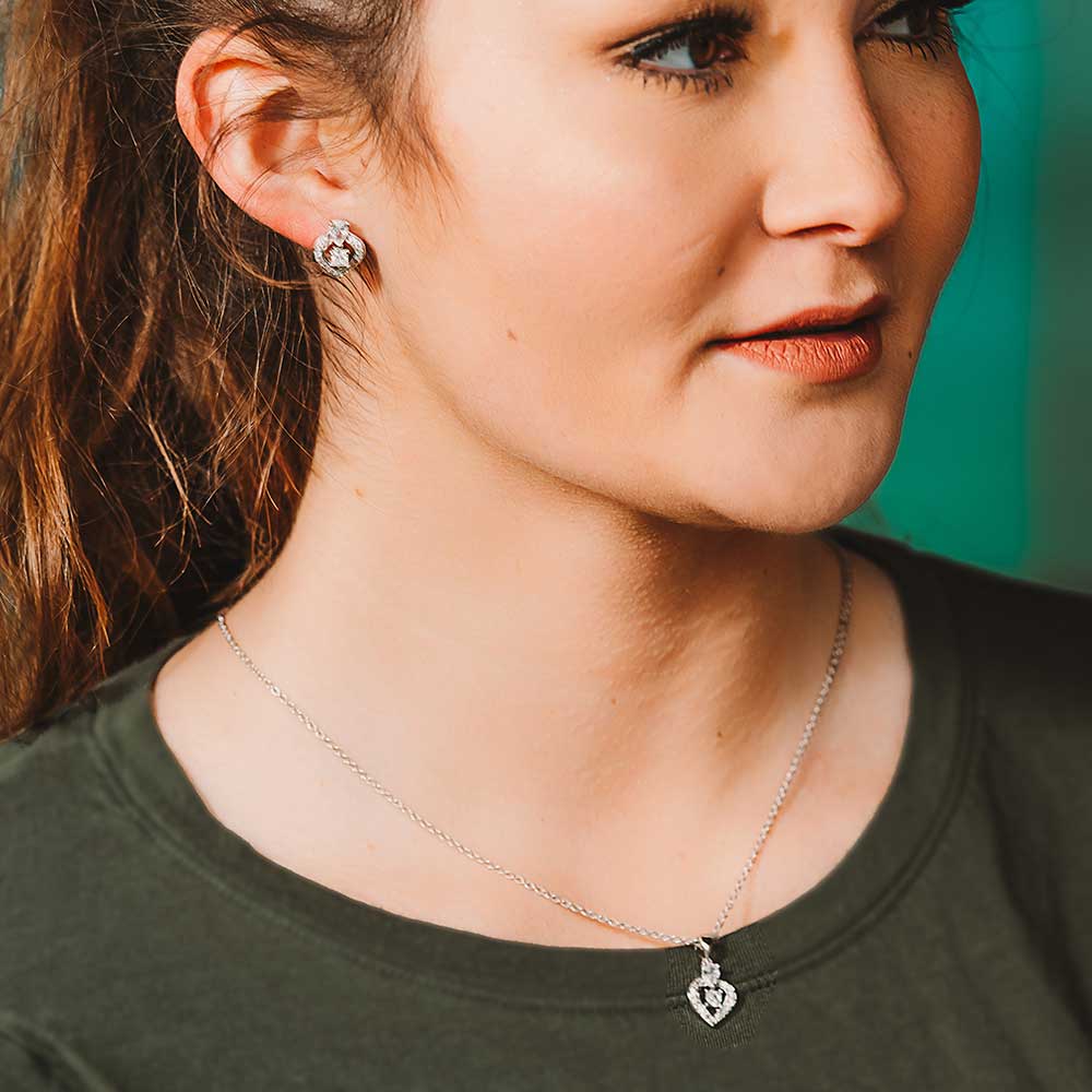Spot of Crystal Post Earrings