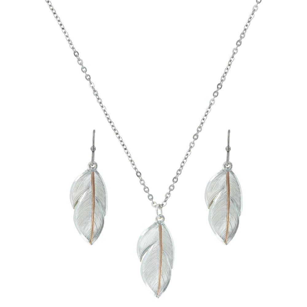 Downy Feather Jewelry Set