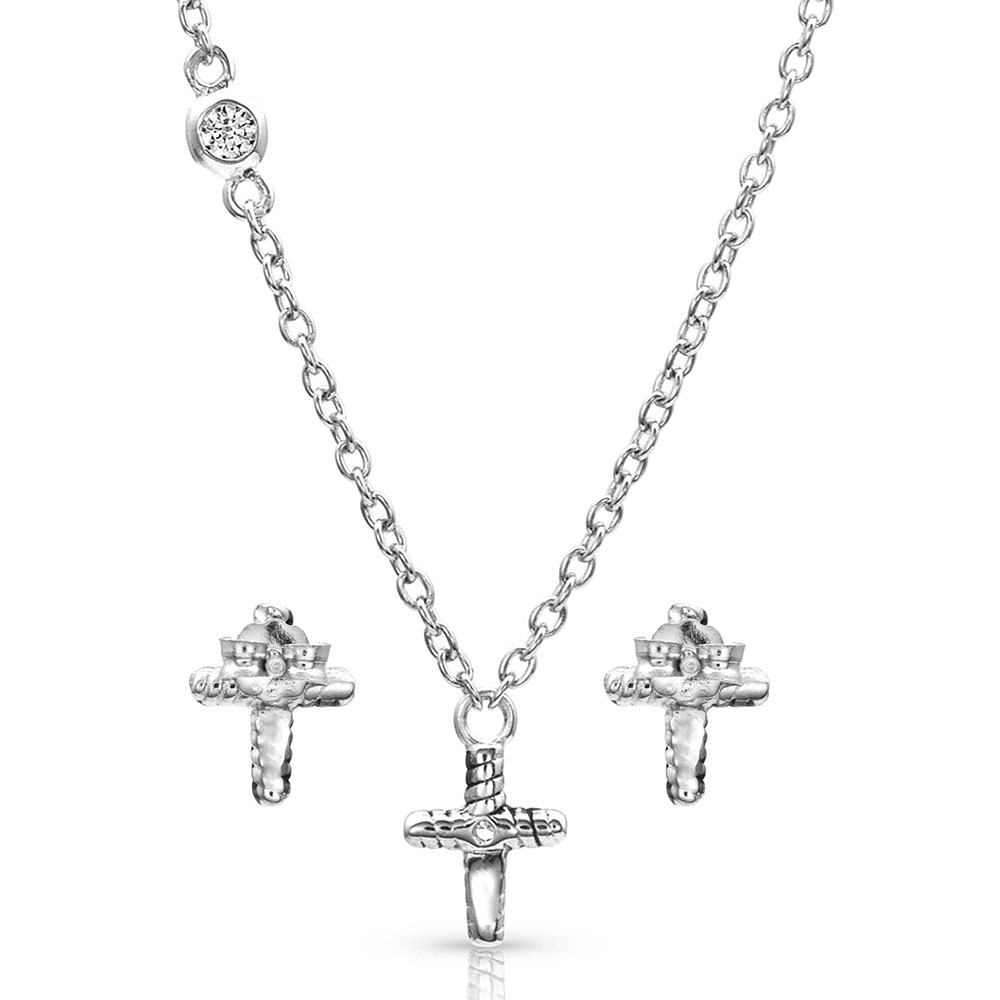 Strong Faith Cross Mini Jewelry Set