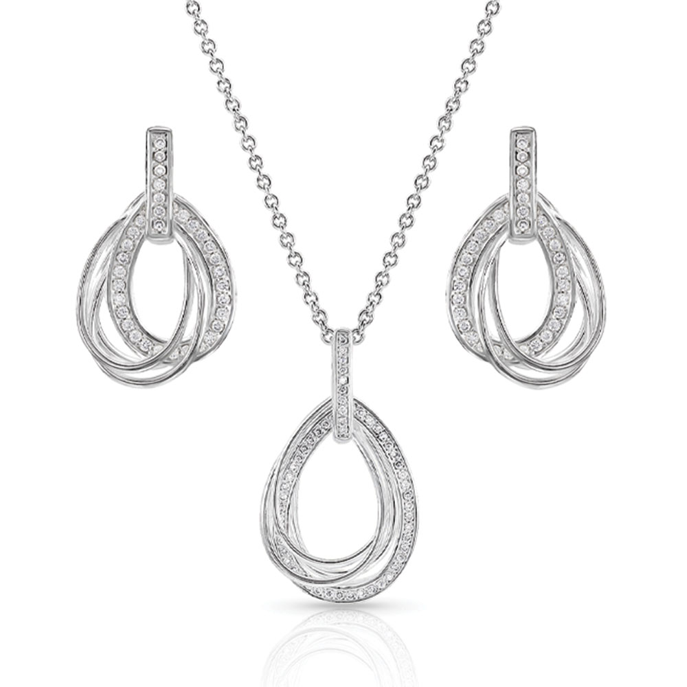 Double Teardrop Jewelry Set