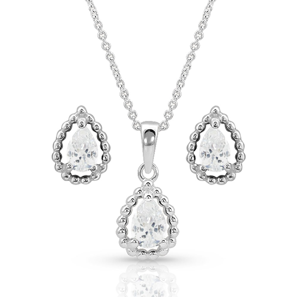 Arctic Rain Teardrop Jewelry Set