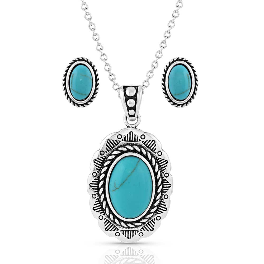 Into the Blue Turquoise Oval Jewelry Set